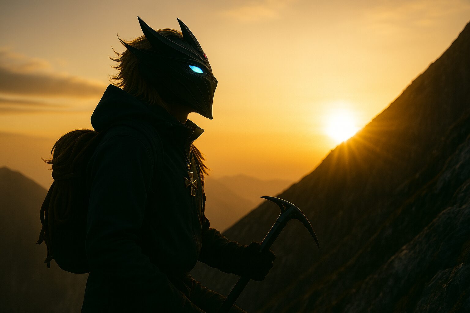 ヴェルニス険しい山を登っていく