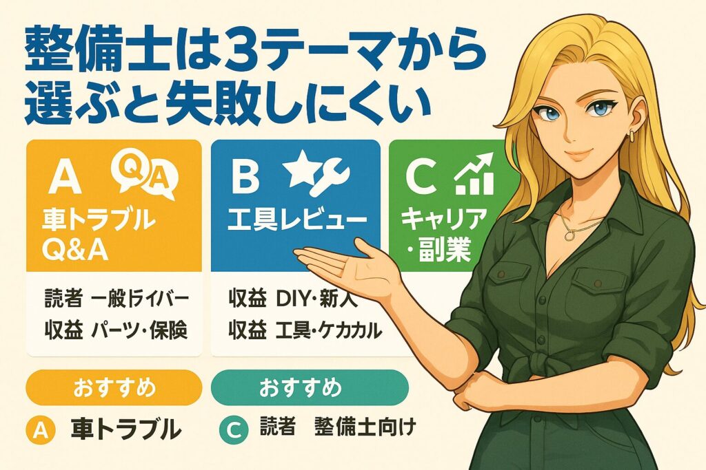 整備士におすすめのブログテーマ