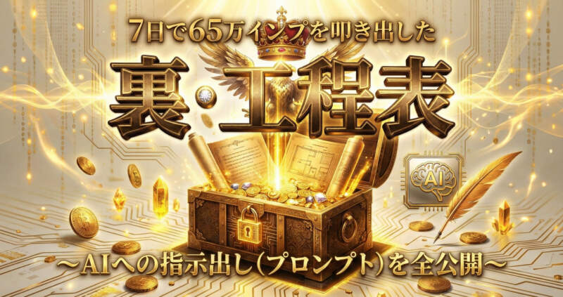 7日で65万インプを叩き出した「裏・工程表」〜AIへの指示出し（プロンプト）を全公開〜
